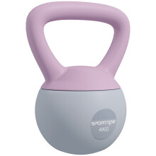 SPORTNOW 4KG Kettlebell with Soft Body and Non-Slip Handle, Purple and Grey