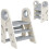 AIYAPLAY Toddler Tower, Foldable and Adjustable, with Handle, Non-Slip, Grey 1