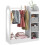 AIYAPLAY Kids Clothes Rail with Storage Shelf, Boxes, Mirror, White 1