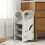AIYAPLAY Toddler Tower, Foldable and Adjustable, with Handle, Non-Slip, Grey 9