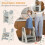 AIYAPLAY Toddler Tower, Foldable and Adjustable, with Handle, Non-Slip, Grey 4