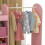 AIYAPLAY Kids Clothes Rail with Storage Shelf, Boxes, Mirror, Pink 8