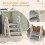 AIYAPLAY Toddler Tower, Foldable and Adjustable, with Handle, Non-Slip, Grey 5