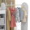 AIYAPLAY Kids Clothes Rail with Storage Shelf, Boxes, Mirror, White 8