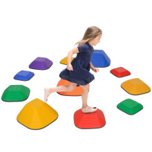 AIYAPLAY Balance Stepping Stones 11-Piece Sensory Set for Ages 3-8, Multicoloured, Anti-Slip, Stackable (347-026V00MX)