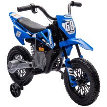 AIYAPLAY 12V Kids Electric Motorcycle w/ Twist Grip Throttle, Music, Blue