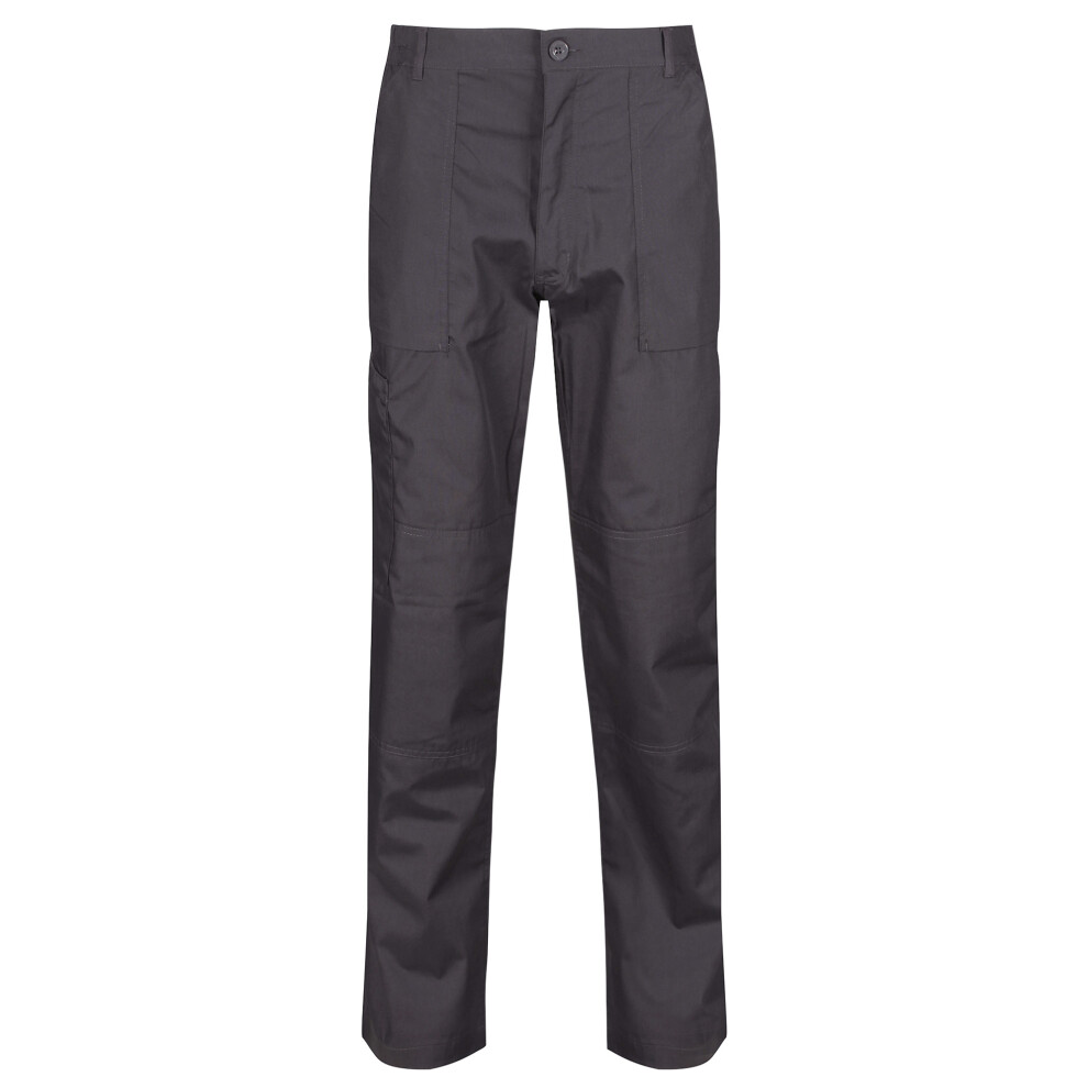 (44 Long, Dark Grey) Regatta Mens Workwear Action Trouser (Water Repellent)