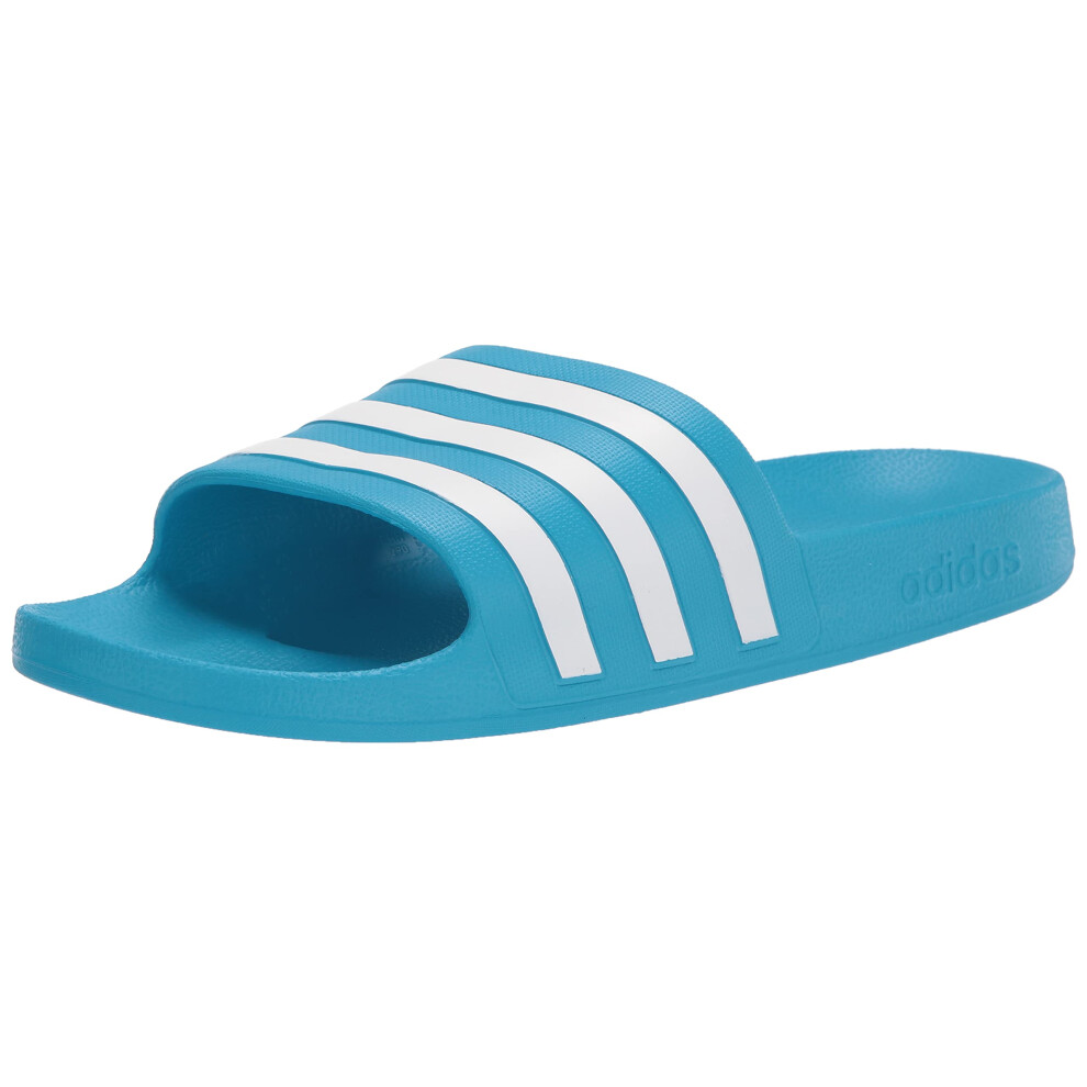 Adidas Adilette Aqua Slides Solar BlueWhiteSolar Blue Mens 9 Womens 10 Medium