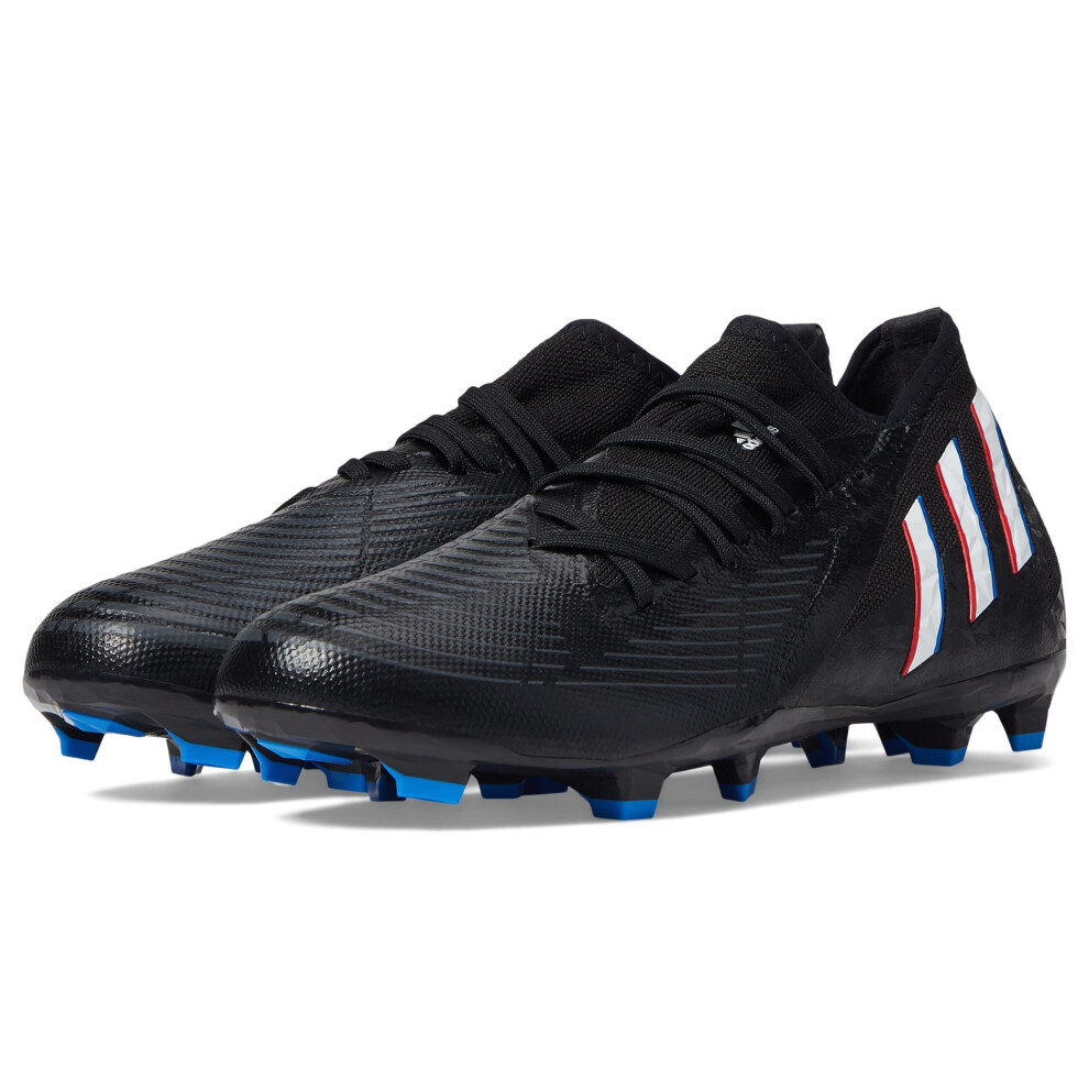 Adidas Unisex Predator Edge.3 Firm Ground Soccer Shoe Black/White/Vivid Red 7 US Men