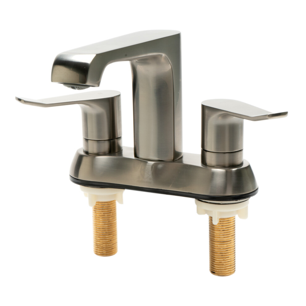 Photos - Tap Alfi brand AB1493-BN Brushed Nickel Two-Handle 4'' Centerset Bathroom Faucet B07QF1B86H