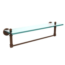 Waverly Place Collection 22 Inch Glass Vanity Shelf with Integrated Towel Bar - WP-1TB/22-ABZ