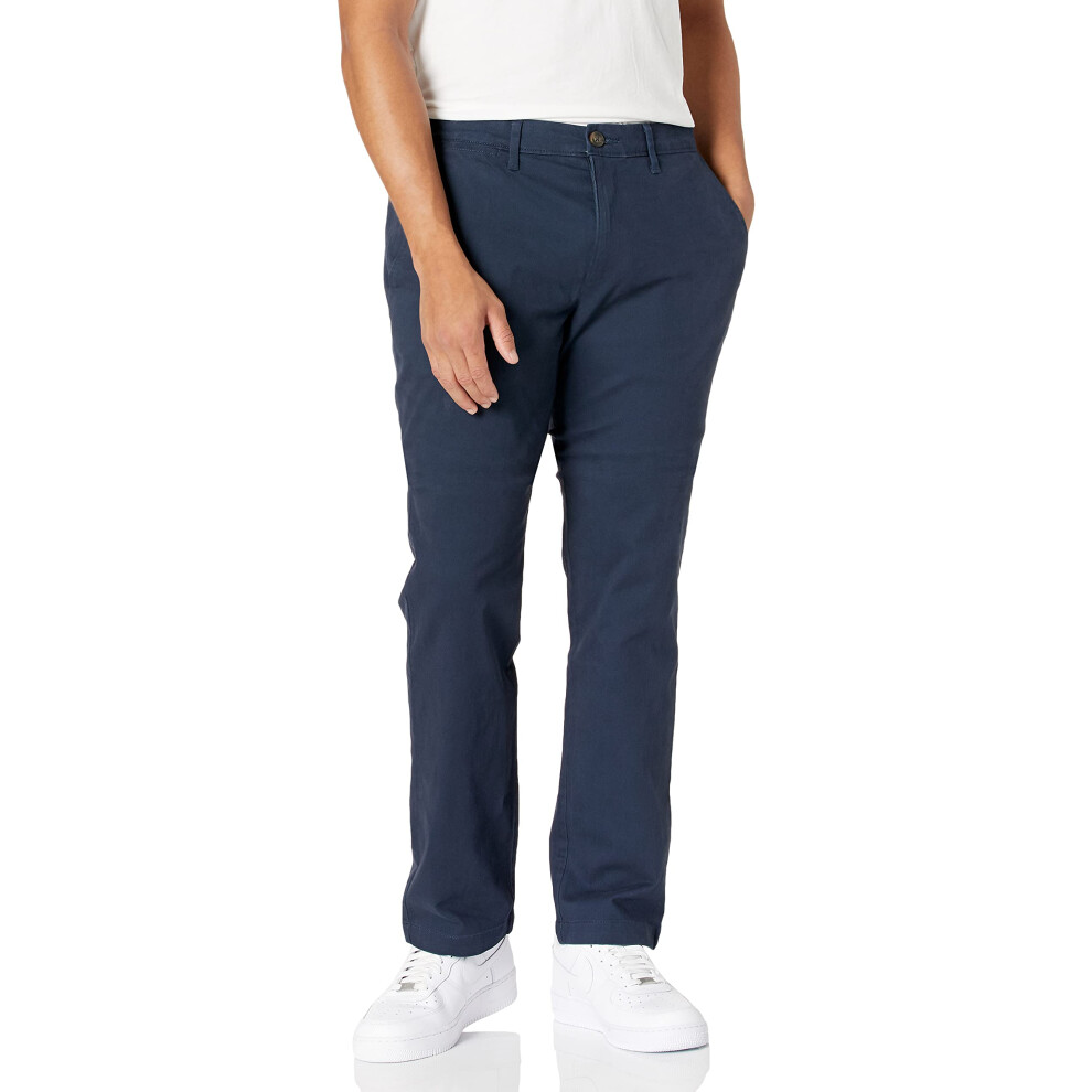 Amazon Essentials Men's Athletic-Fit Casual Stretch Chino Pant (Available In Big & Tall) Navy 33W X 34L