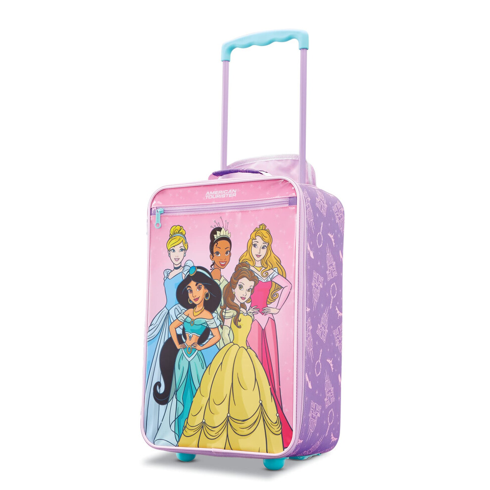 AMERIcAN TOURISTER Kids Disney Softside Upright Luggage Telescoping Handles Princess carry-On 18-Inch