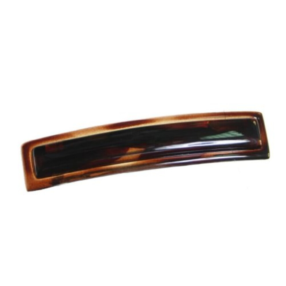 Caravan Women's Encased Rectangular Tortoise Auto Barrette 3-1/4 Size 3