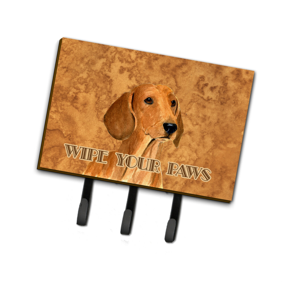 ""Caroline's Treasures SS4895TH68 Rode Teckel Wipe Your Paws Riem Of Sleutelhanger Groot Veelkleurig""-image