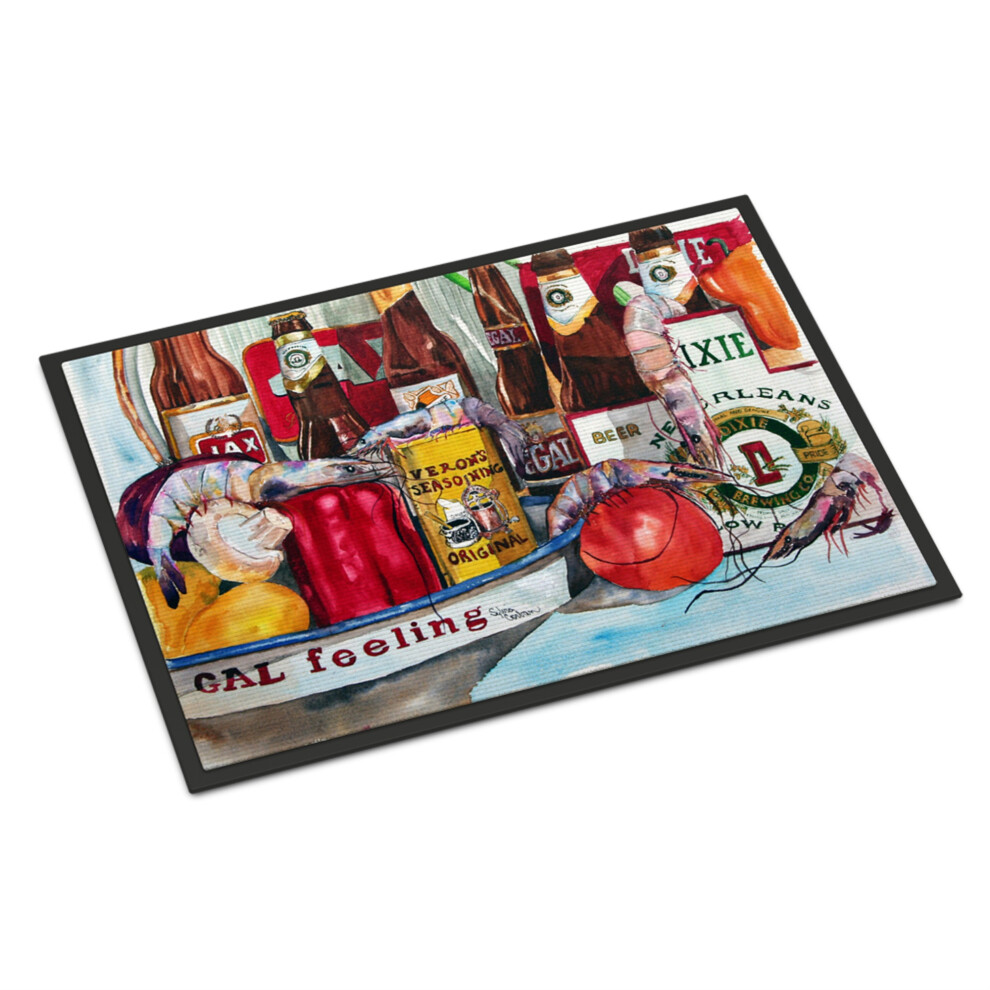 Felpudo Para Interior O Exterior De Caroline's Treasures Veron's Y New Orleans Beers, 24"" X 36"" Multicolor-image