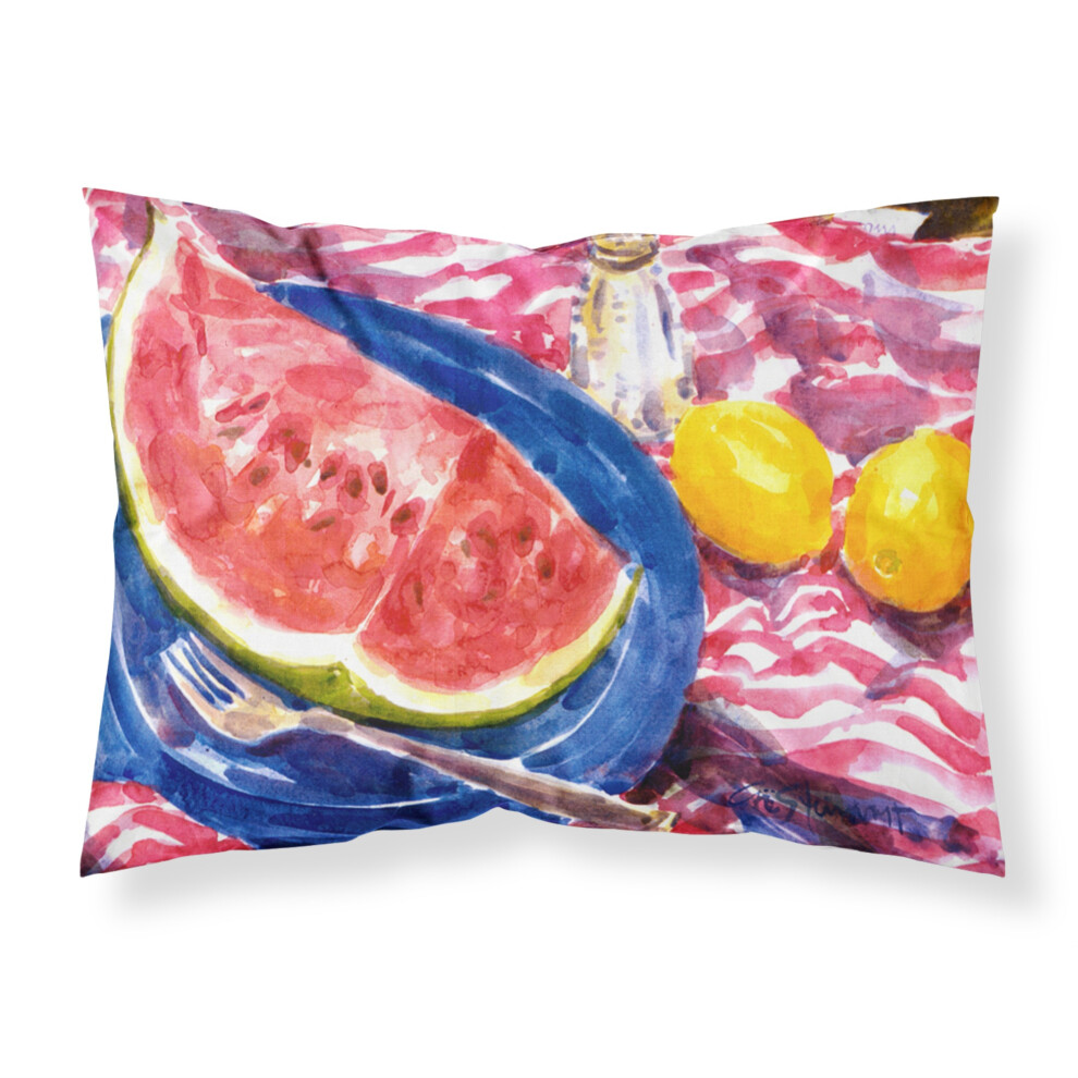 "Taie d'oreiller standard en tissu absorbant l'humidité 6028 de Caroline's Treasures, motif pastèque, grande taille, multicolore"