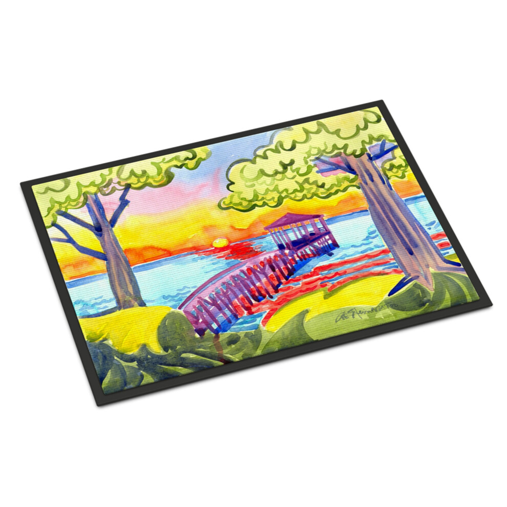 ""Caroline's Treasures Dock At The Pier Binnen- Of Buitendeurmat 18"""" X 27"""" Multicolor""-image