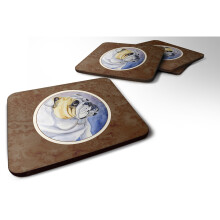 ""Caroline's Treasures 7028FC English Bulldog Foam Coasters (Set of 4)  3.5""""  Multicolor""