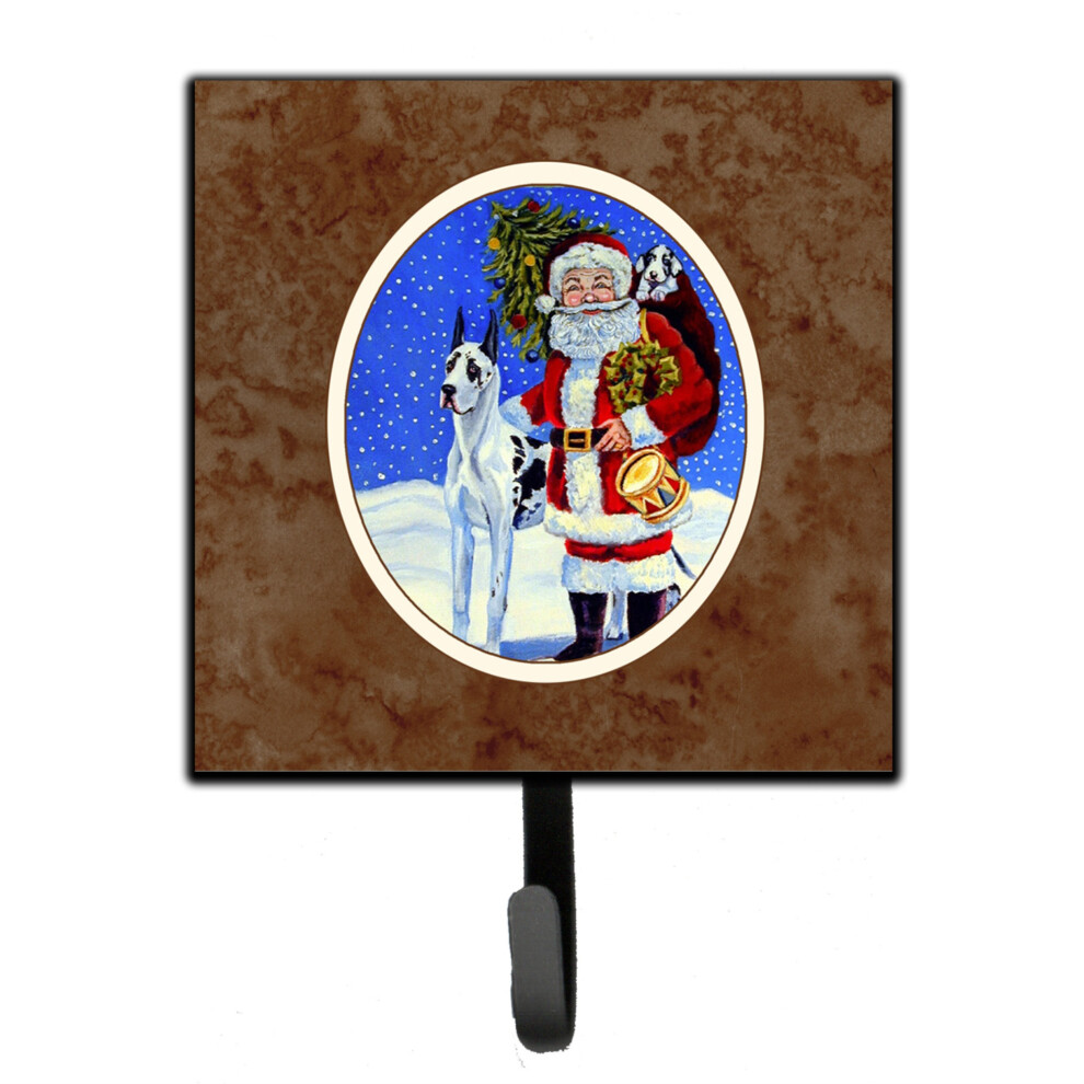 ""Caroline's Treasures Harlequin Dane Met Kerstman Riem Of Sleutelhanger 7083SH4 Klein Multicolor""-image