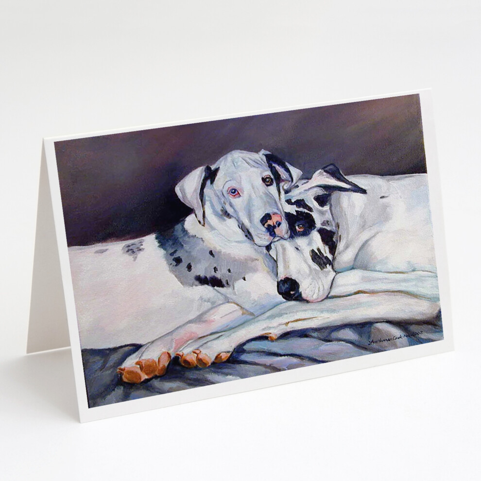 Lot De 8 Cartes De V Ux Et Enveloppes Harlequin Natural Great Danes-image