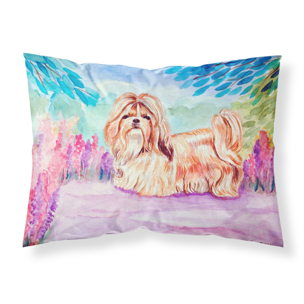 "Caroline's Treasures 7136PILLOWCASE Taie d'oreiller standard en tissu évacuant l'humidité Shih Tzu Grande taille Multicolore"