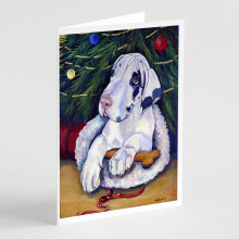 Cartes de vœux de Noël avec Grand Danois Harlequin - Pack de 8