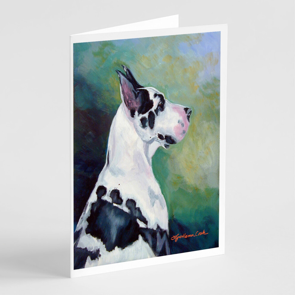 Lot De 8 Cartes De V Ux Et Enveloppes Harlequin Great Dane-image