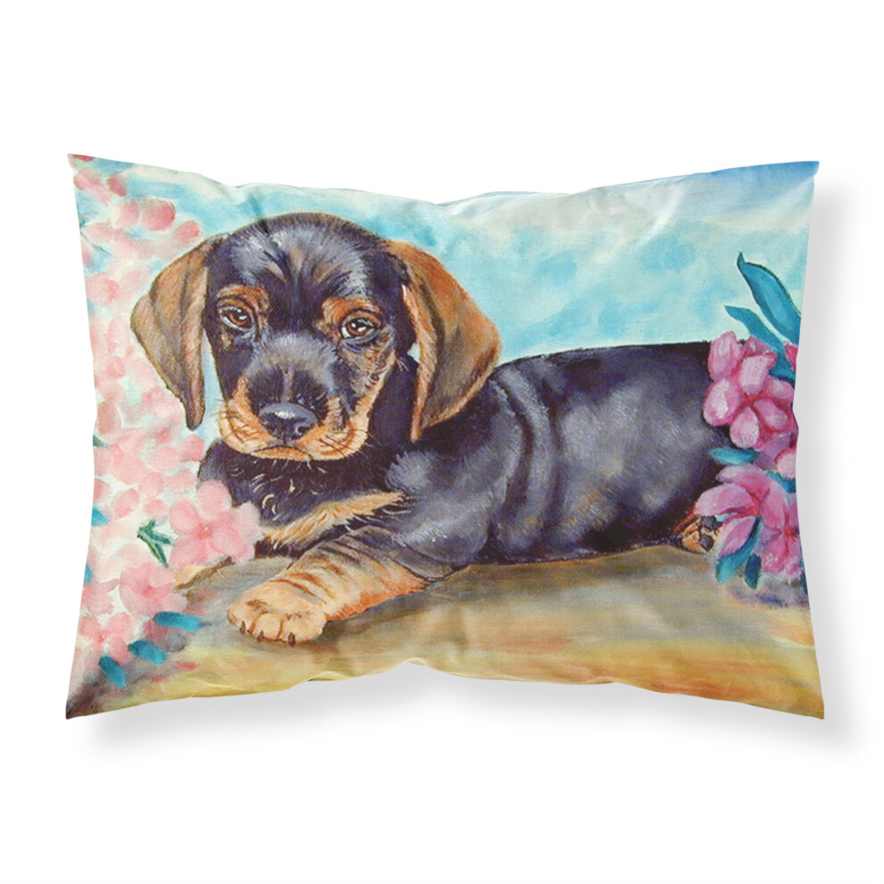 "Caroline's Treasures 7501PILLOWCASE Taie d'oreiller standard en tissu évacuant l'humidité Teckel Grande taille Multicolore"