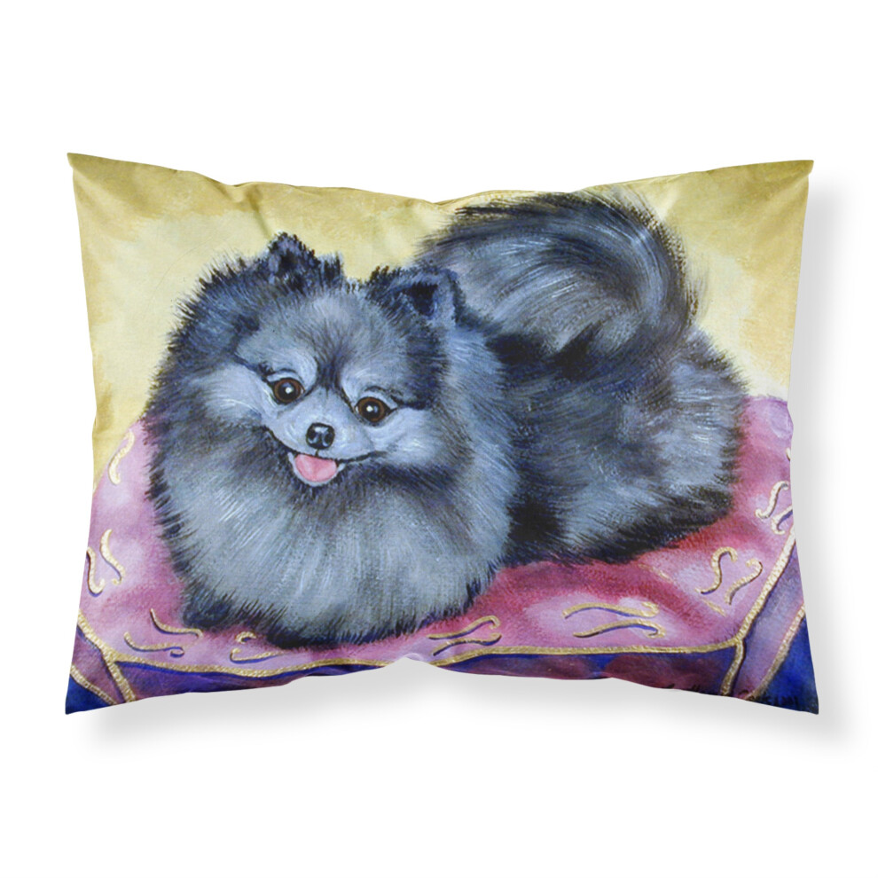 "Caroline's Treasures 7503PILLOWCASE Pomeranian Tissu évacuant l'humidité Taie d'oreiller standard Grande taille Multicolore"
