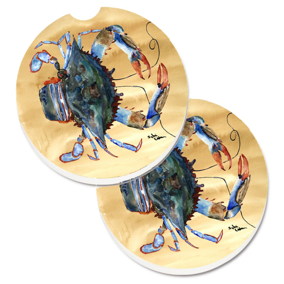 """"Caroline's Treasures Crab Set Di 2 Sottobicchieri Per Auto 8156CARC 2,56 Multicolore""""-image