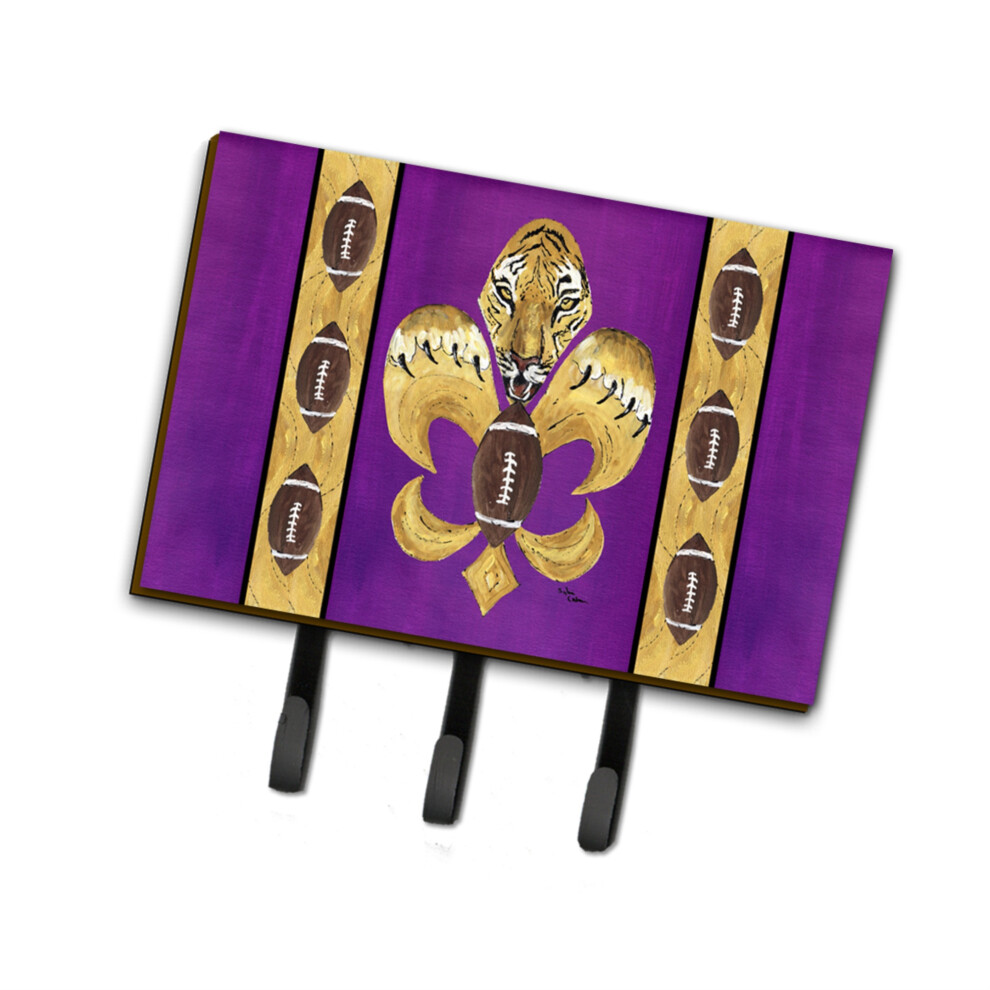 """"Caroline's Treasures 8205TH68 Tiger Football Fleur De Lis Guinzaglio O Portachiavi Grande Multicolore""""-image