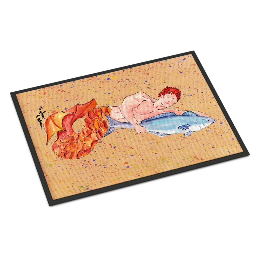 """"Felpudo Para Interior O Exterior De Caroline's Treasures 8346-JMAT Merman, 24"" X 36"" Multicolor""""-image