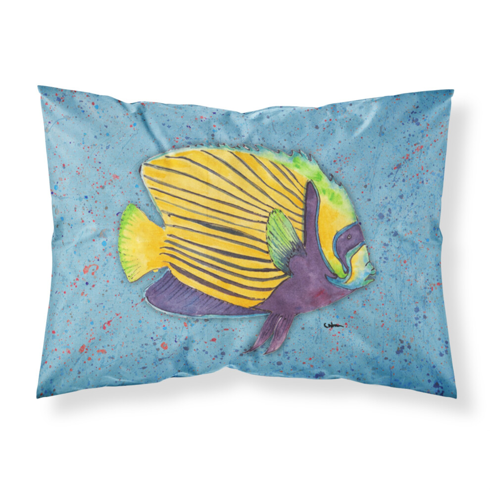 Caroline's Treasures 8579 Taie d'oreiller Motif poissons tropicaux sur fond bleu Tissu absorbant l'humidit    Taie d'oreiller standard Grande taill