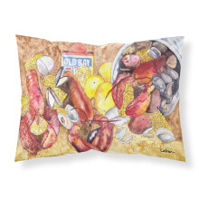 ""Caroline's Treasures 8719PILLOWCASE Lobster Bake Old Bay Seasonings Moisture Wicking Fabric Standard Pillowcase Large Multicolor""