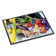 ""Caroline's Treasures 8637JMAT Crystal Hot Sauce with Seafood Indoor or Outdoor Mat 24 x 36"""" Multicolor""