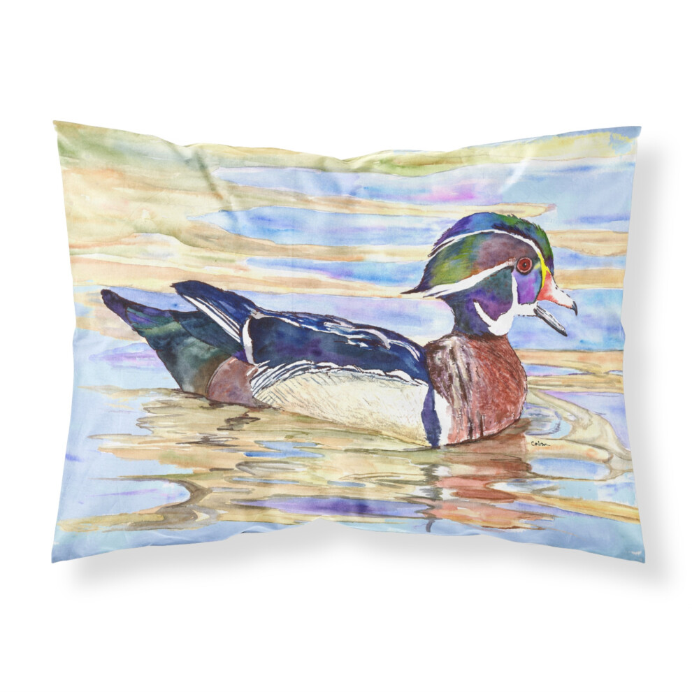 ""Caroline's Treasures 8831PILLOWCASE Taie D'oreiller Standard En Tissu Vacuant L'humidit Wood Duck, Grande Taille, Multicolore""-image