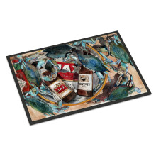 ""Caroline's Treasures 8919MAT New Orleans Beers and Crabs Indoor or Outdoor Mat 18 x 27"""" Multicolor""