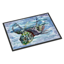 ""Caroline's Treasures 8941JMAT Loggerhead Turtle in a Dive Indoor or Outdoor Mat 24 x 36"""" Multicolor""