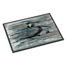 ""Caroline's Treasures 8946MAT Pelican in Grey Indoor or Outdoor Mat 18 x 27"""" Multicolor""