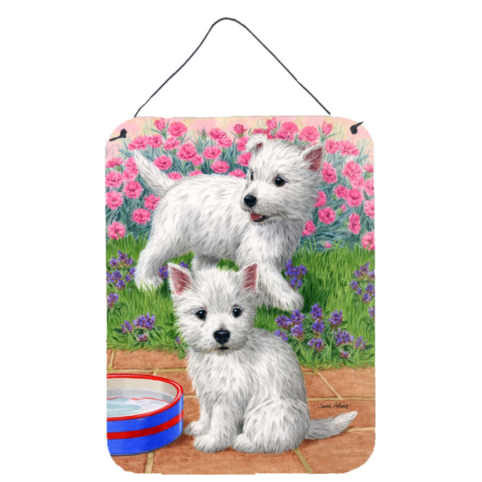 """"Caroline's Treasures Westie Pups Stampe Da Parete O Da Porta ASA2117DS1216 16HX12W Multicolore""""-image