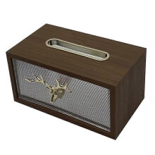 (Brown, 21cmx12cmx11cm) Tissue Box Holder Tissue Case for Bathroom Bedroom Dresser Office Countertop