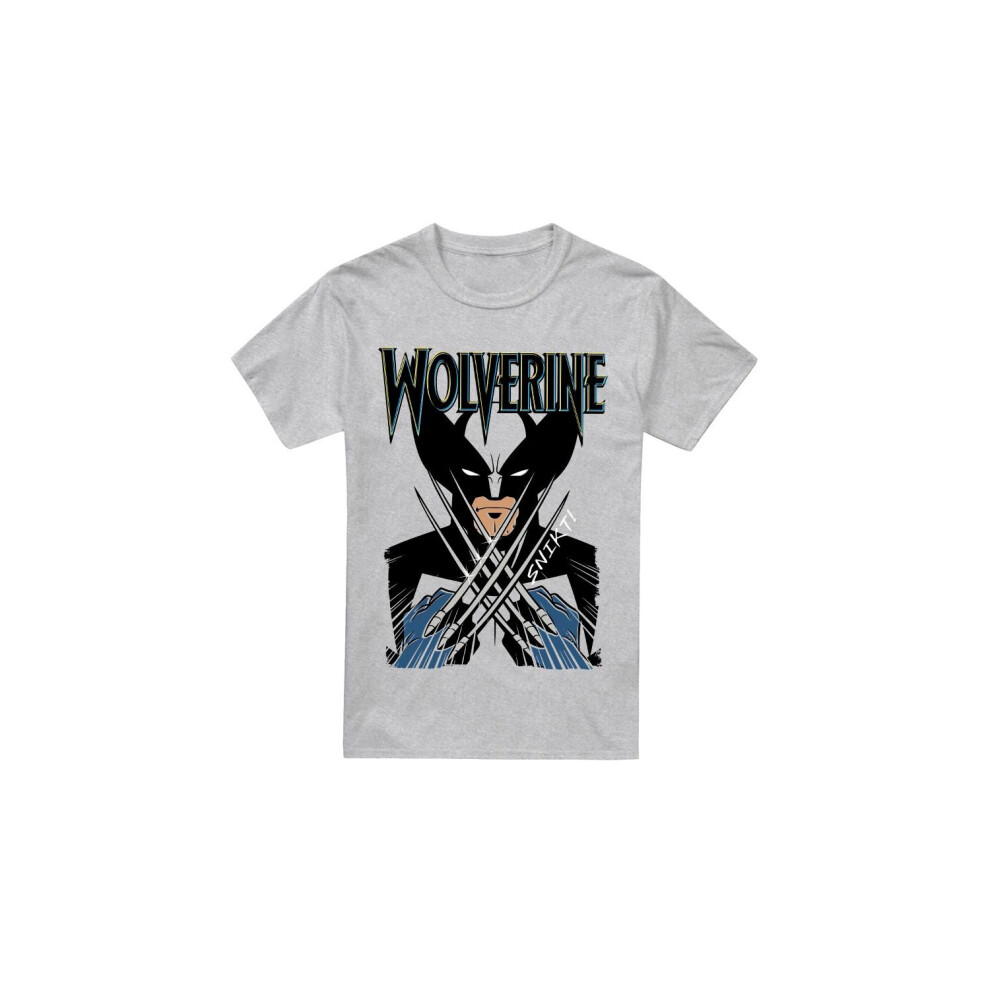 (M, Sport Heather) Marvel Mens X-Men Wolverine Action Shot T-Shirt