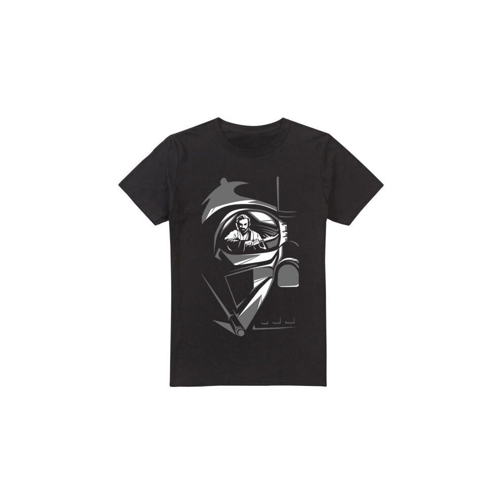 (XXL, Black) Star Wars Mens Obi Wan Kenobi Vader Eye T-Shirt