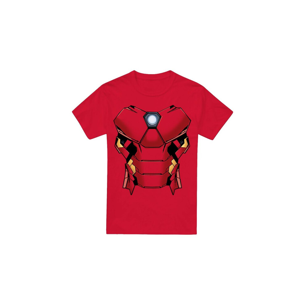 (L, Red) Iron Man Mens Costume T-Shirt