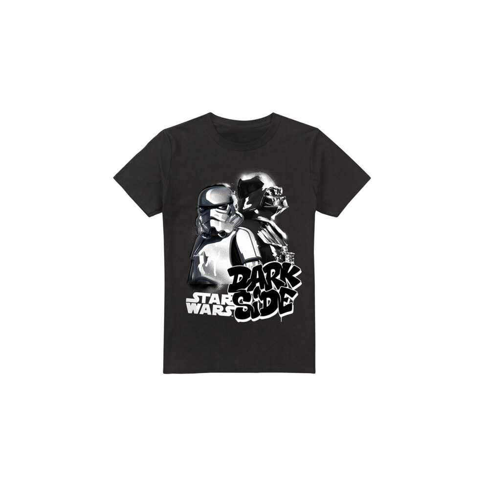 (XL, Black) Star Wars Mens Dark Side Duo T-Shirt