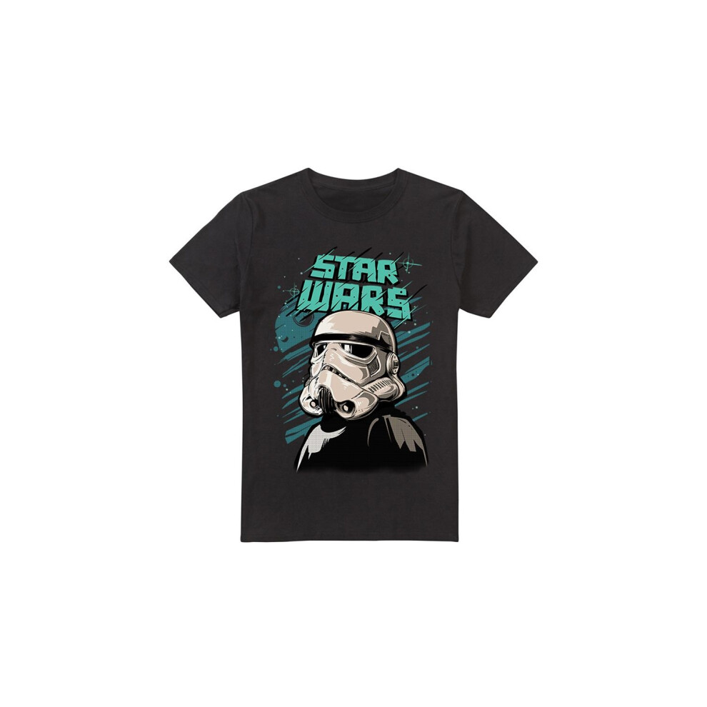 (XXL, Black) Star Wars Mens Street Glare Stormtrooper T-Shirt