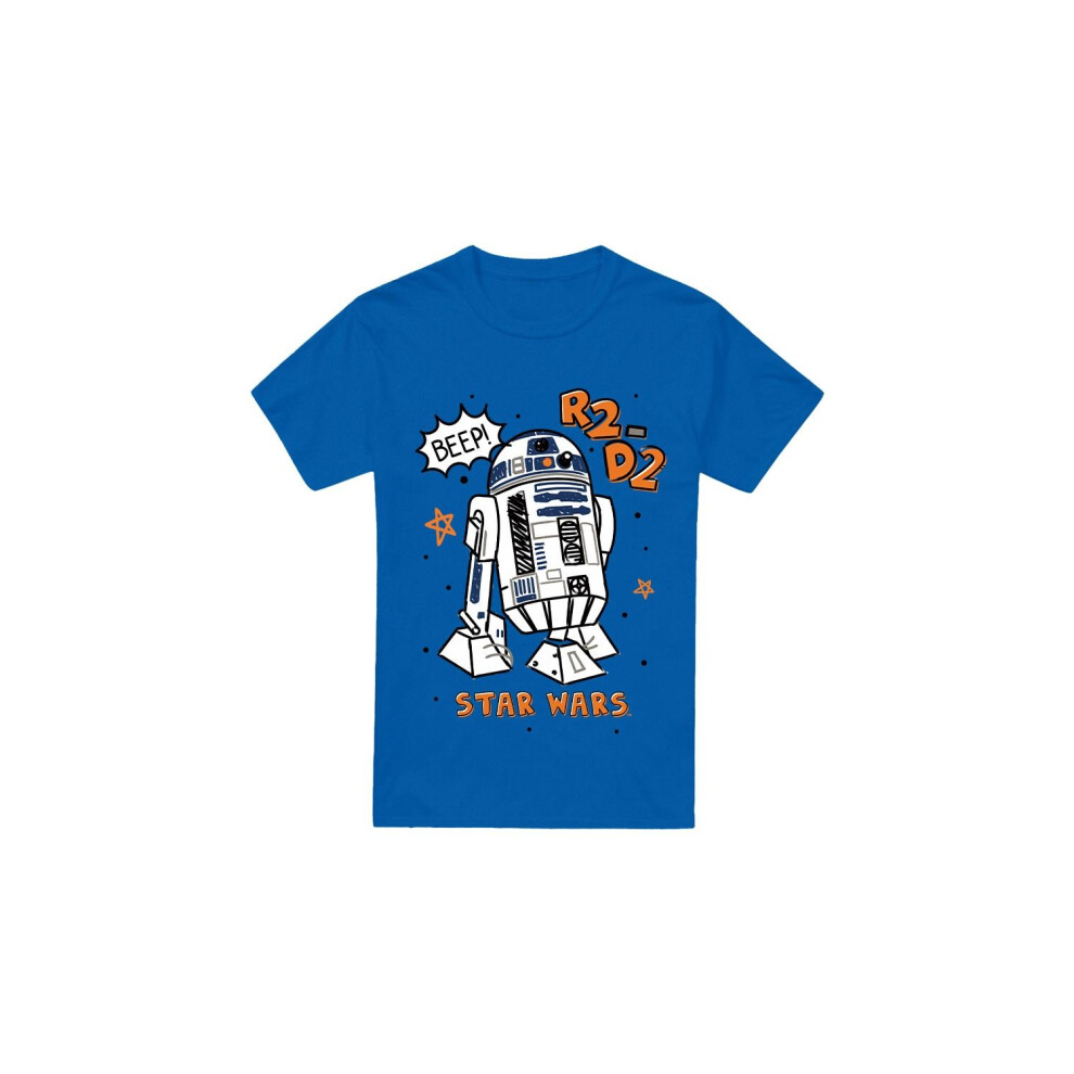 (S, Royal Blue) Star Wars Mens R2-D2 T-Shirt