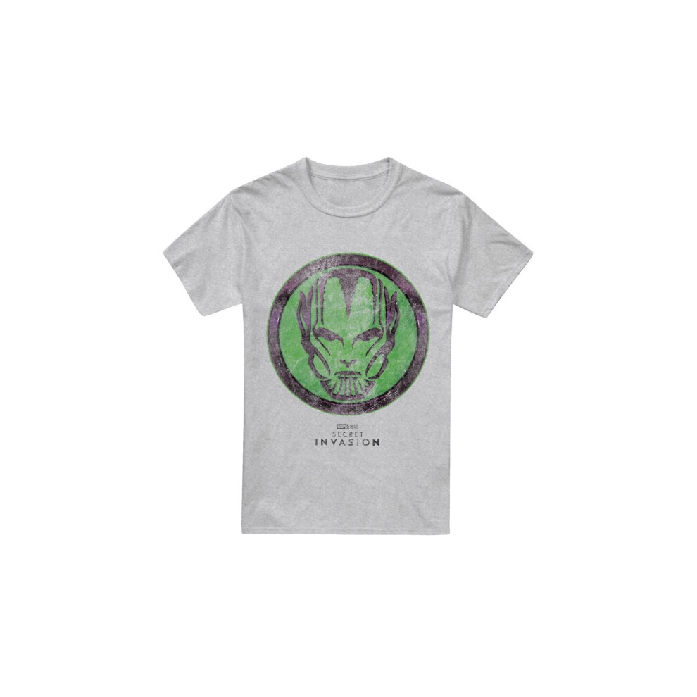 (M, Sport Heather) Marvel Mens Secret Invasion Badge T-Shirt