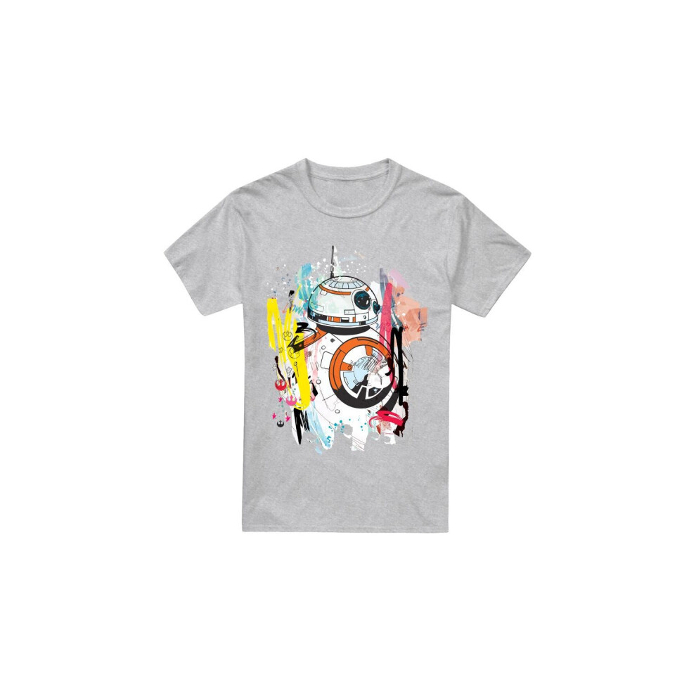 (S, Sport Heather) Star Wars Mens BB-8 Abstract T-Shirt